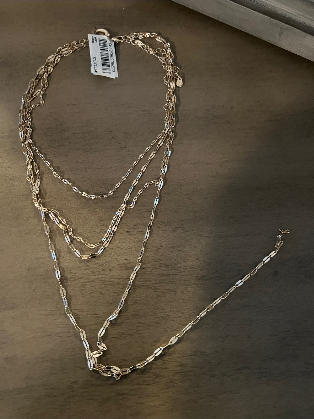 Multi-Strand Gold Tone Layered Necklace - Unbranded